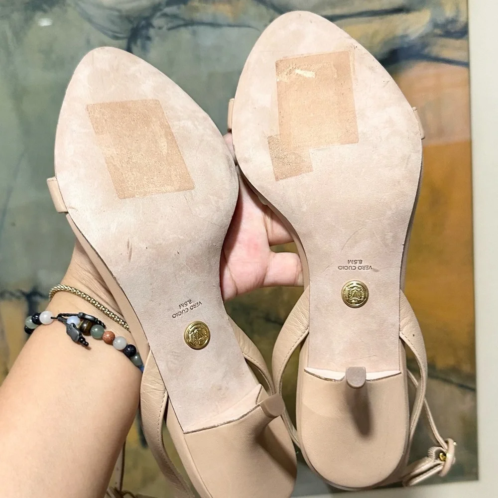 🌹VERONICA BEARD🌹 Darcelle Leather Sandal in Bisque Size: 8.5 - Picture 14 of 14